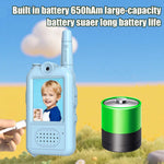 2Pcs JK201 Kids Video Walkie Talkie 200m Distance Strong Signal Two-Way Video One-Click Call 650mAh Long Battery Children's Video Intercom with 2.0inch Color Display for Safety Communication