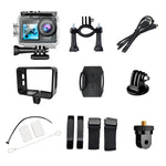 1080P Action Camera with 2.0inch Display Dual Colorful Screen 140° Wide Angle IP68 30m Waterproof Sport Camera with Wifi Connection Helmet Video Cam