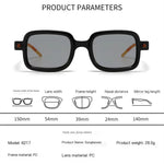 Fashion Retro Square Sunglasses UV400 Protection HD Sun Eyeglass for Outdoor Travel Driving with Case