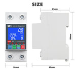 WiFi Smart Circuit Breaker 63A 230V 6kA Overcurrent Leakage Protection Bidirectional Metering Backlit Display