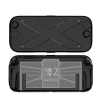 LinkMejor Case Ergonomic Handle Grip Cover Shockproof Handheld Game Console Case Anti-Drop Anti-Slip for Nintendo for Switch 2 Case