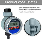 Aqualin Automatic LCD Display Watering Timer Electronic Home Garden Ball Valve Water Timer For Garden Irrigation Controller 21026/21026A/21526