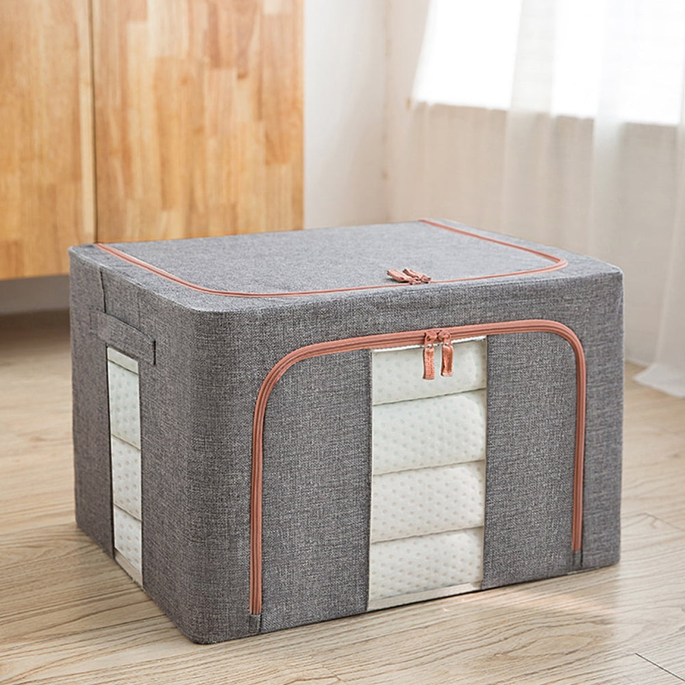 LinkMejor 66L Storage Bags Clothes Organizer Storage Containers with Durable Handles Thick Fabric for Clothing Blanket Comforters Bed Sheets Pillows