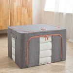 LinkMejor 66L Storage Bags Clothes Organizer Storage Containers with Durable Handles Thick Fabric for Clothing Blanket Comforters Bed Sheets Pillows