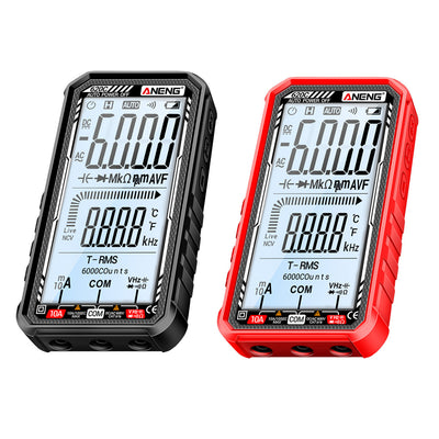 LinkMejor 620C Digital Multimeter 6000 Counts AC/DC Voltage Current Tester with Backlit Screen Auto Power Off and Flashlight