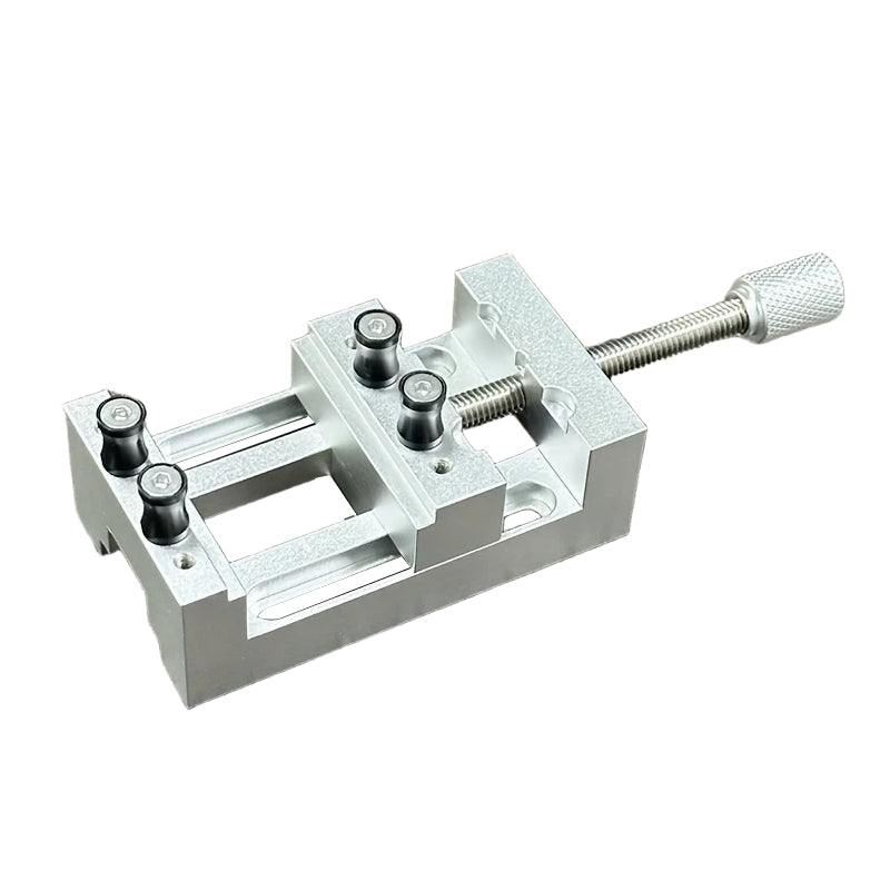 Mini Drill Press Vise Aluminum Alloy 0-47mm Clamping Range Rubber Soft Jaws Compact Adjustable Vice Clamp for Crafts Modeling Repairs Tools
