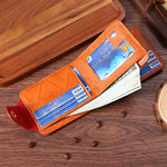 Men's PU Leather Wallet With Fashion Embossed Dollar Design, Business Casual Card Holder Case Coin Purse for Men Bifold Buckle Multi-card Wallet