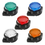LinkMejor Light Clearance Front Rear Side Marker Indicator Lamp Round Outer Display Width Light