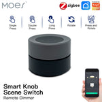 LinkMejor Tuya ZigBe Smart Knob Switch Wireless Scene Button Controller Battery Powered Automation Scenario Smart Life App