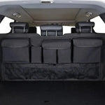 Car Trunk Organizer Oxford Cloth Backrest Storage Bag Multi-functional Net Hanging Bag Car Seat Back Hanging Storage Bag Organizer with 9 Pockets Oxford Waterproof Multi-Pocket
