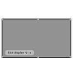 84/100/120-inch Metal Anti Light Projector Screen 4K HD Foldable Home Theater Movie Screen with Black Border Grommets Indoors Portable Ambient Light Rejecting