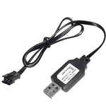 7.4V 800mAh USB Charge Cable SM-3P Positive Plug for LiPo Li-ion RC Toys Battery