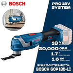 LinkMejor 185-LI Cordless Oscillating Multi-Tool 18V Brushless Motor Quick Accessory Change Low Vibration Precision Cutting