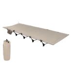 Xmund Outdoor Folding Bed, Portable Tent Bed, Designed with Side Pockets for Small Items, Outdoor Hiking Backpacking Travel Survival Gear For Adults