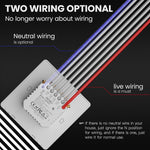 LinkMejor Tuya Smart Zigbee3.0 Push Button Switch 2Gang Remote Smart Life APP Control Timing Function Voice Control Work with Alexa Google EU Standard
