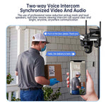 6MP WIFI IP Camera Three Lens 10X Zoom Three Screens WiFi Wireless Outdoor Monitor Security Protection CCTV Video Surveillance