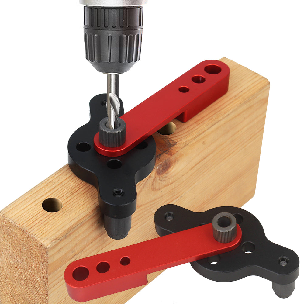 6/8/10mm Vertical Pocket Hole Dowel Jig Kit Carpentry Self Centering Drill Guide Locator Aluminum Woodworking Hole Puncher