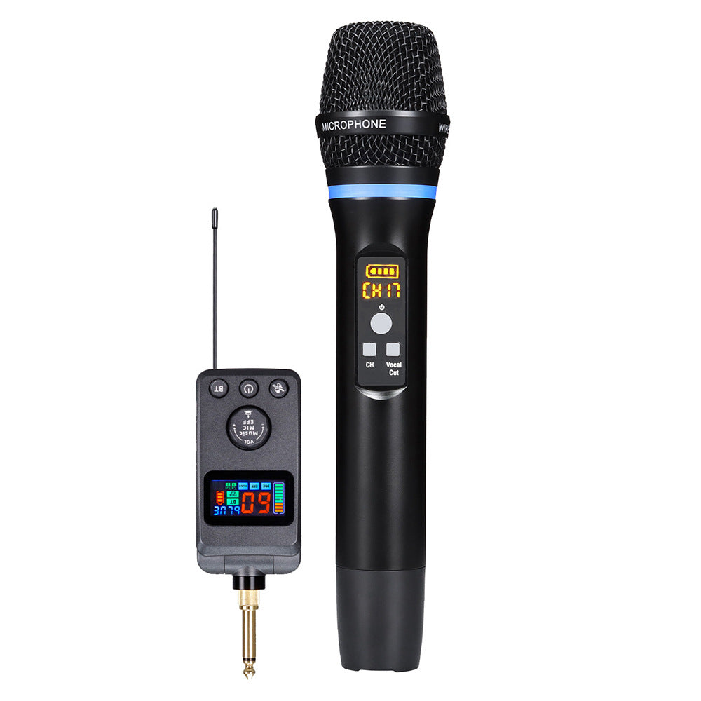 LinkMejor M50 Wireless Microphone with DSP Anti-Feedback Echo bluetooth 5.0 Type-C Rechargeable LED Display Vocal Cut for Home KTV Karaoke Party PA Speaker Amplifier