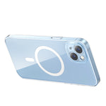LinkMejor Case for iPhone 14 6.1 inch Crystal Series Magnetic Phone Case with High Light Transmittance