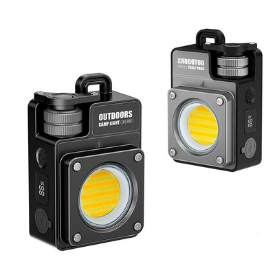 LinkMejor USB Rechargeable LED Camping Lantern with Magnetic Base and Multi-Source COB Work/Repair Light for Outdoor Use
