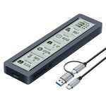 ShuoLe SL-TP26-P M2 NVMe SSD Enclosure with Digital Display USB 3.2 Gen2 Type-C 10Gbps High Speed Aluminum Alloy Heat Dissipation Real Time Monitoring External SSD Case
