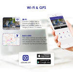 LinkMejor AR09 Dual Camera Dash Cam 2K Front 1080P Rear 10inch IPS Touch Screen Night Vision WiFi Parking Monitor Rearview Mirror Dash Cam DVR