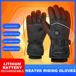 LinkMejor Winter Heated Gloves Motorcycle Waterproof Gloves Heated Heating Warm Work Gloves Thermal Heated Outdoors Cycling Ski Gloves Battery Heated Gloves