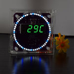 LinkMejor® DIY DS1302 Light Control Rotation LED Electronic Clock Kit Music Alarm Clock With Housing Description Download Instruction