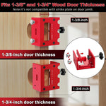 Door Latch Mortise Tool for Router 1" x 2-1/4" Door Latch Jig Clamp Aluminum Alloy Template Kit Fits 1-3/8" & 1-3/4" Thick Wooden Doors Latch Installation Kit