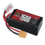 LinkMejor 4S 14.8V 1500mAh 120C 22.2Wh LiPo Battery XT60 Plug for RC Drone