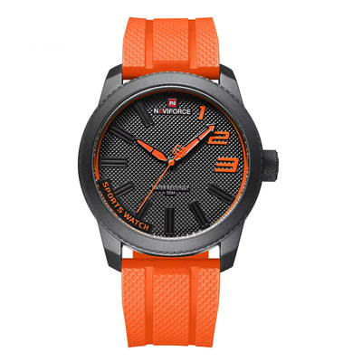 LinkMejor Men Sport Watch TPU Strap Simple Dial Quartz Wristwatch Waterproof Watch
