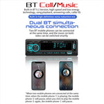 1Din Car Stereo Bluetooth MP3 Player FM Receiver High Power 4 x 60W AUX USB TF Card Hands Free Calling LCD Screen EQ Sound Effects
