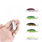 LinkMejor 10PCS Slow Sinking Minnow Fishing Lures 7g Wobbler Crankbait Artificial Hard Bait for Bass Trout Pike