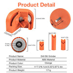 4PCS Electric Drill Bit Sharpener Professional 11x6x7 cm High-Speed Steel Orange Plastic for Lithium and AC Electric Drills Multipurpose Tool