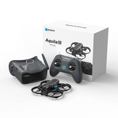 LinkMejor Aquila16 RTF 86mm 1S Whoop FPV Racing Drone ELRS 2.4G with FPV Goggles Radio Controller for Beginner