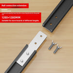 LinkMejor Cutting Machine Positioning Fence Aluminum Alloy 1280mm/2560mm Adjustable Clamp Range Precision Guide Track for Woodworking