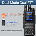 LinkMejor GP-889 Dual Mode Walkie Talkie Zello 4G Radio UHF 400-470MHz WiFi Bluetooth Type-C Long Range Dual PTT Buttons Ham Two Way Radio