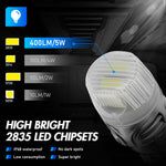 LinkMejor SL9 Series T10 DC9V-18V 400LM Car Signal Light Turn Signal Brake Light Reversing Light 2835 SMD Chips