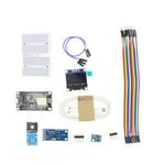 ESP8266 Weather Station Kit OLED Display Weather Station Atmosphetic Pressure Light Sensor Breadboards Electronics Component Set