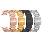 22mm Three-bead Trapezoidal Stainless Steel Watch Straps Smart Watch Band Replacement Strap