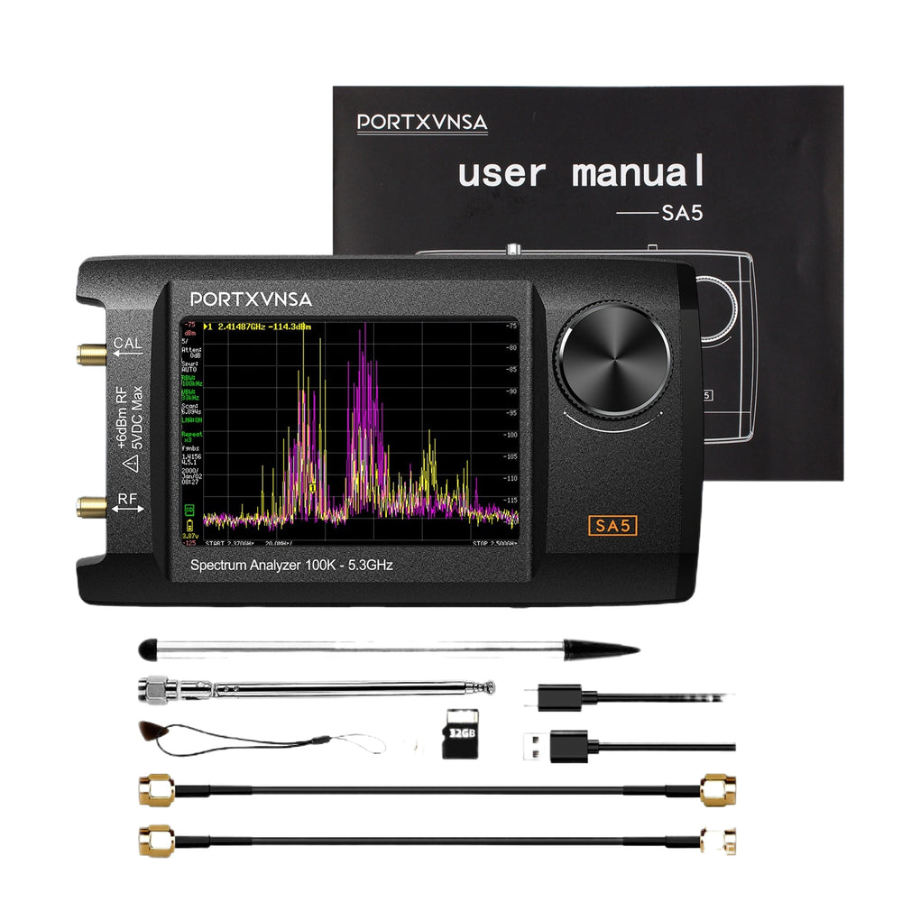 SA5 4 Inch Display Wide Frequency Range 100kHz to 6GHz RF Analyzer 5000mAh Battery High Precision Versatile Scanning