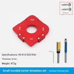 Woodworking Router Round Corner Radius Template Router Table Corner Radius Jig Wooden Board Arc Cutting Auxiliary Tool DIY Template