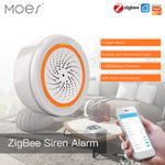 LinkMejor Tuya WiFi/ZigBee3.0 Smart Sound and Light Siren Sensor 90dB Smart Life Siren Home Security System Tuya Gateway Hub Work with Alexa