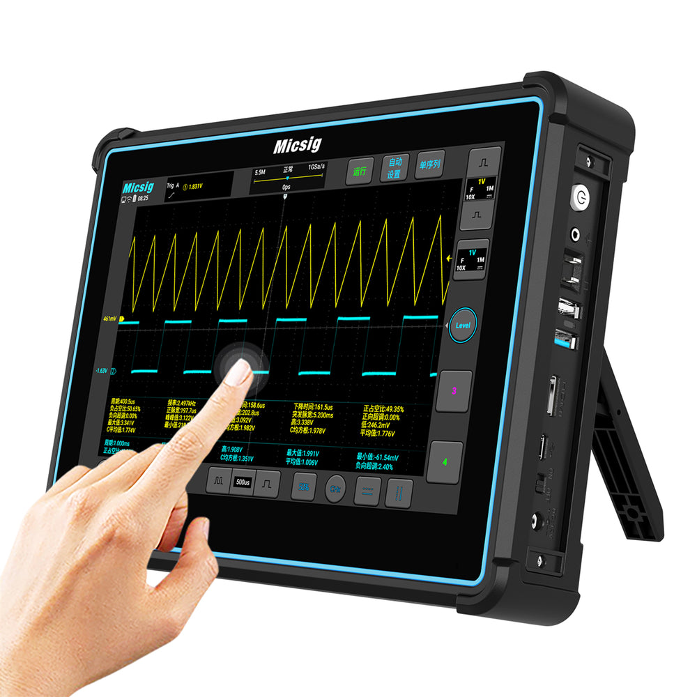 Micsig TO2002 Tablet Oscilloscope 200MHz Bandwidth 1GSa/s Sampling Rate 10.1 Inch Touchscreen High-Resolution Professional Diagnostic Tool