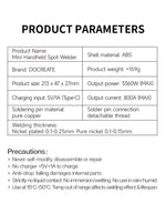 LinkMejor HU-10CL Portable Handheld Spot Welder 3360W Double Pulse Welding Machine Weldable 0.25mm for 18650 Battery Pack DIY Tool