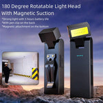 Outdoor COB Work Light USB Rechargeable Repair Lamp With Bright Red Warning Lights, Bottom Magnetic, Clip-On Multifunction COB Flashlight