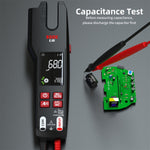 LinkMejor U6 Digital Clamp Fork Multimeter AC/DC Voltage Current Tester with Infrared Temperature Measurement & Safety Features