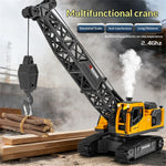 4DRC E4 RTR 2.4G 12CH RC Crane Car Spray LED Light Engineering Truck 720°Rotation Remote Control Vehicles Models Kids Toy