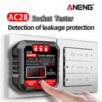 LinkMejor AC28 Digital Display Socket Tester UK US EU Plug Polarity Phase Pheck Detector Voltage Test Multi-function Electroscope