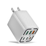 BK320-3A3C PD50W 6-Port USB PD Charger 3USB-A+3USB-C PD3.0 QC4.0/3.0/2.0 FCP Fast Charging Wall Charger Adapter EU Plug US Plug for iPhone 16 16 Pro 15 14 13 Pro Max for Huawei Pura X for Samsung Galaxy S25 Ultra